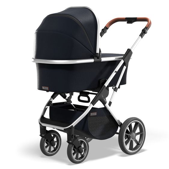 Moon 2in1 Combi Stroller Rocca Basic with Sport Seat, Carrycot - up to 22 kg - Navy