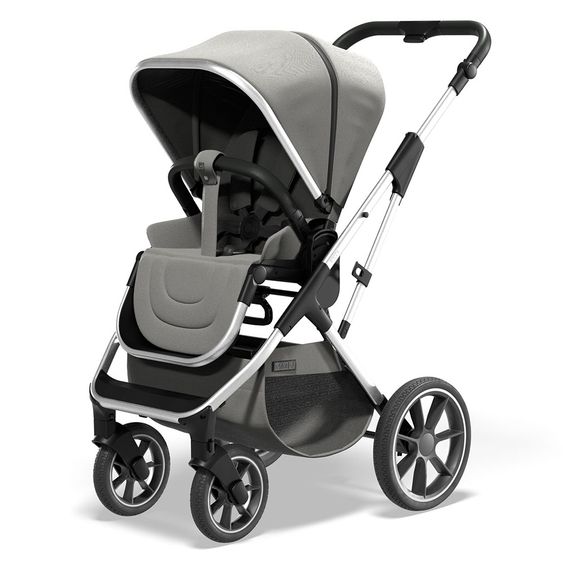 Moon Passeggino combinato 2in1 Rocca Basic con sedile sportivo, navicella - fino a 22 kg - Shadow