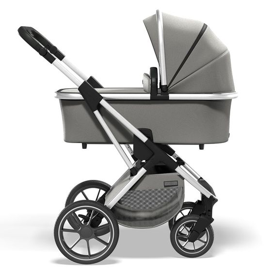Moon Passeggino combinato 2in1 Rocca Basic con sedile sportivo, navicella - fino a 22 kg - Shadow