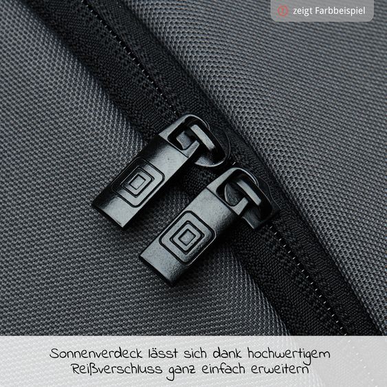 Moon 2in1 Kombi-Kinderwagen Rocca Edition + mit Lufträder, Babywanne, Sportsitz, Teleskopschieber & Matratze - bis 22 kg - Moss Grenn Black Chrome