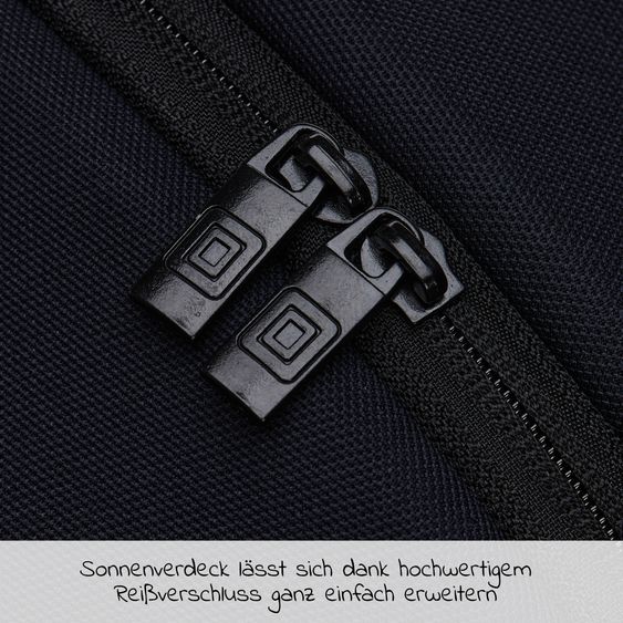 Moon 2in1 Kombi-Kinderwagen Rocca Edition + mit Lufträder, Babywanne, Sportsitz, Teleskopschieber & Matratze - bis 22 kg - Navy Silver Chrome