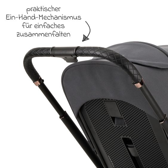 Moon 2in1 Kombi-Kinderwagen Resea+ bis 22 kg belastbar - Luftreifen, umsetzbare Sitzeinheit, Babywanne &Teleskopschieber, - Edition - Anthrazit