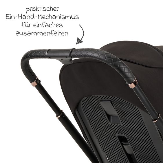 Moon 2in1 Kombi-Kinderwagen Resea+ bis 22 kg belastbar - Luftreifen, umsetzbare Sitzeinheit, Babywanne &Teleskopschieber, - Edition - Black