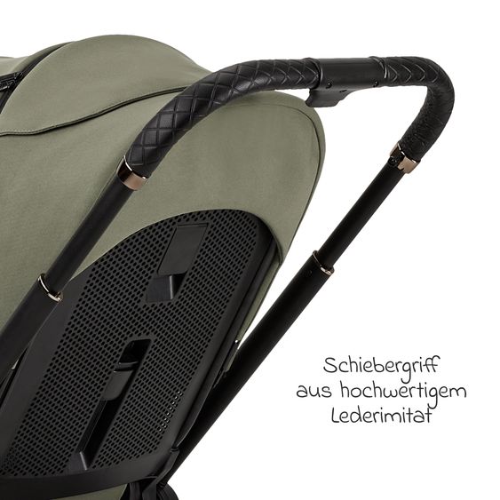 Moon 2in1 Kombi-Kinderwagen Resea+ bis 22 kg belastbar - Luftreifen, umsetzbare Sitzeinheit, Babywanne &Teleskopschieber, - Edition - Moss Green