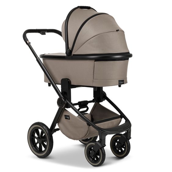 Moon 2in1 Kombi-Kinderwagen Resea + bis 22 kg belastbar - Luftreifen, umsetzbare Sitzeinheit, Babywanne &Teleskopschieber, - Edition - Mud