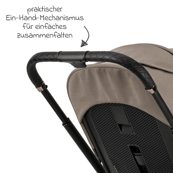 Moon 2in1 Kombi-Kinderwagen Resea + bis 22 kg belastbar - Luftreifen, umsetzbare Sitzeinheit, Babywanne &Teleskopschieber, - Edition - Mud