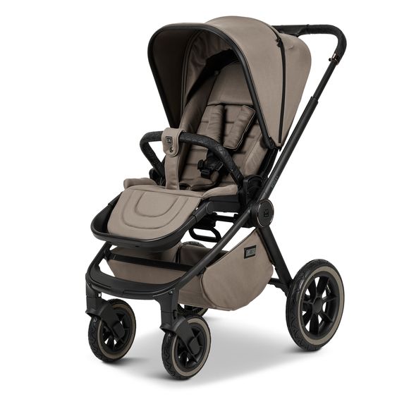 Moon 2in1 Kombi-Kinderwagen Resea + bis 22 kg belastbar - Luftreifen, umsetzbare Sitzeinheit, Babywanne &Teleskopschieber, - Edition - Mud