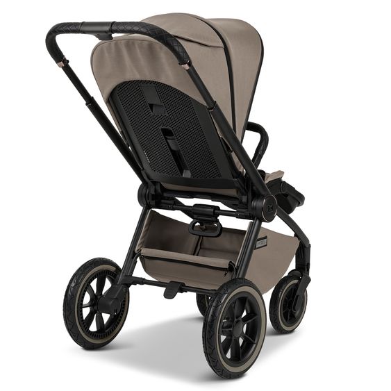 Moon 2in1 Kombi-Kinderwagen Resea + bis 22 kg belastbar - Luftreifen, umsetzbare Sitzeinheit, Babywanne &Teleskopschieber, - Edition - Mud