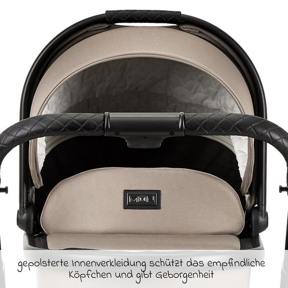 Moon 2in1 Kombi-Kinderwagen Resea + bis 22 kg belastbar - Luftreifen, umsetzbare Sitzeinheit, Babywanne &Teleskopschieber, - Edition - Mud