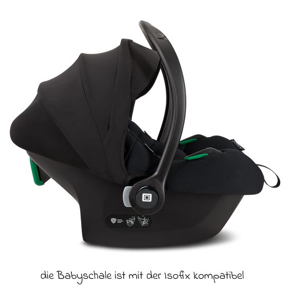 Moon Babyschale Cosmo R129 i-Size by Avionaut ab Geburt - 13 kg (40 cm -75 cm) - Black