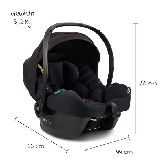 Moon Babyschale Cosmo R129 i-Size by Avionaut ab Geburt - 13 kg (40 cm -75 cm) - Black