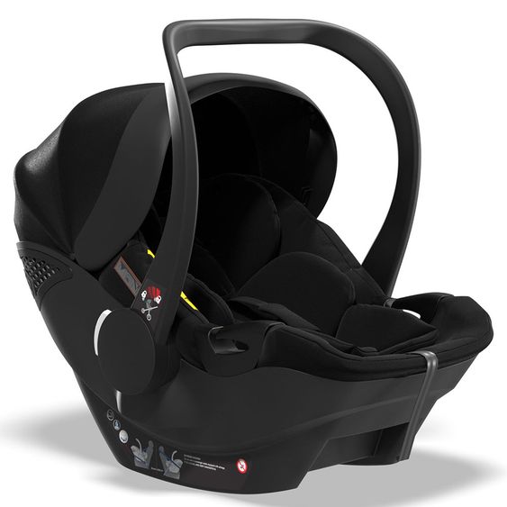 Moon Babyschale Plus1 Gr.0+ ab Geburt bis 15 Monate (ab Geburt -13 kg) inkl. Sitzverkeinerer & Sonnenverdeck - Black
