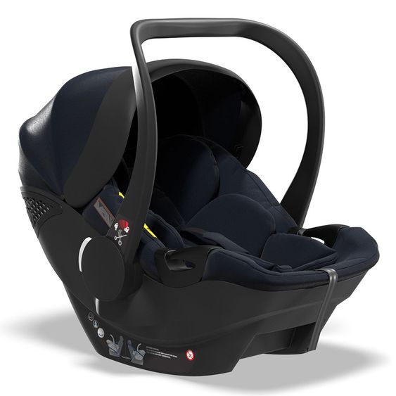 Moon Seggiolino auto Plus1 taglia 0+ dalla nascita a 15 mesi (dalla nascita a 13 kg) con riduttore e capottina - Navy