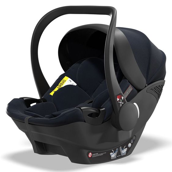 Moon Seggiolino auto Plus1 taglia 0+ dalla nascita a 15 mesi (dalla nascita a 13 kg) con riduttore e capottina - Navy