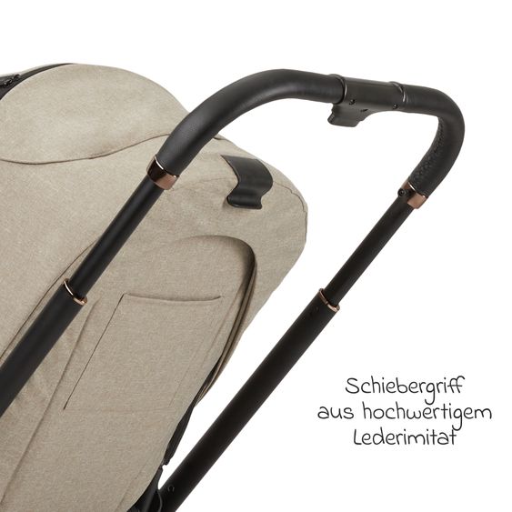 Moon Buggy & Sportwagen Premium Sport bis 22 kg belastbar - umsetzbare Sitzeinheit, 180° Liegeposition & Teleskopschieber - Mud Melange