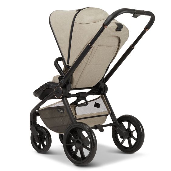 Moon Buggy & Sportwagen Premium Sport bis 22 kg belastbar - umsetzbare Sitzeinheit, 180° Liegeposition & Teleskopschieber - Mud Melange