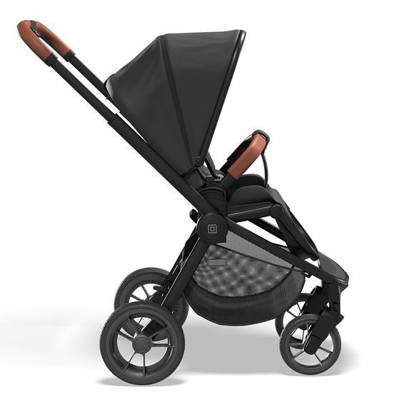 Moon Buggy & stroller Resea Sport with height-adjustable slide, convertible sport seat - up to 22 kg - Black Melange