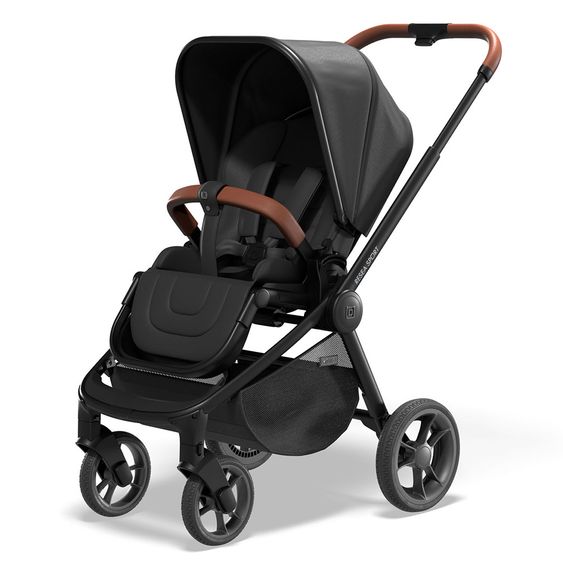 Moon Buggy & stroller Resea Sport with height-adjustable slide, convertible sport seat - up to 22 kg - Black Melange