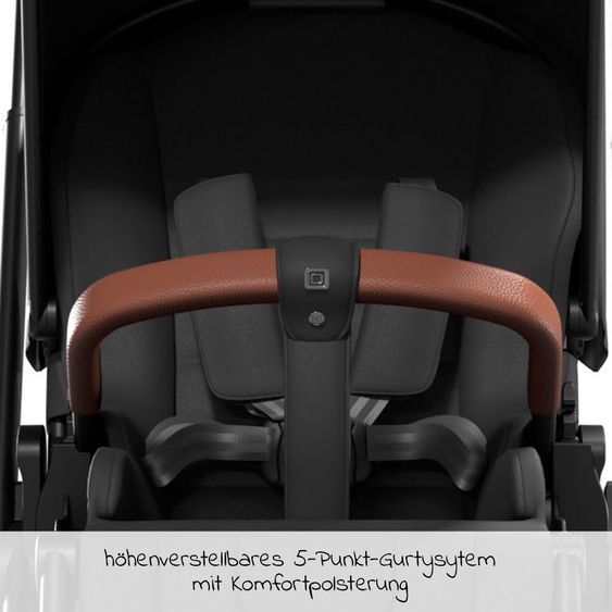 Moon Buggy & stroller Resea Sport with height-adjustable slide, convertible sport seat - up to 22 kg - Black Melange