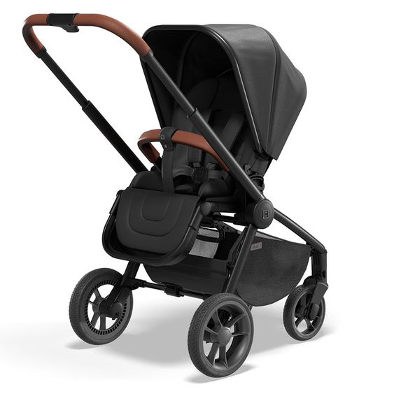 Moon Buggy & stroller Resea Sport with height-adjustable slide, convertible sport seat - up to 22 kg - Black Melange