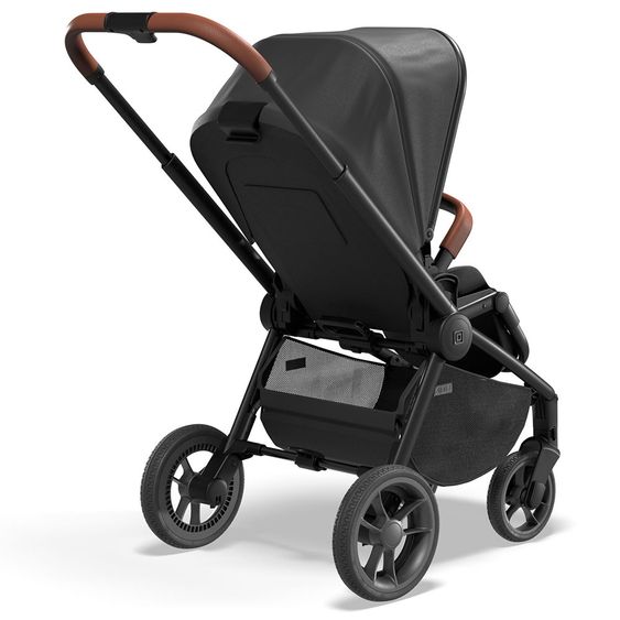 Moon Buggy & stroller Resea Sport with height-adjustable slide, convertible sport seat - up to 22 kg - Black Melange