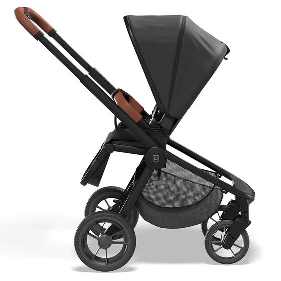 Moon Buggy & stroller Resea Sport with height-adjustable slide, convertible sport seat - up to 22 kg - Black Melange