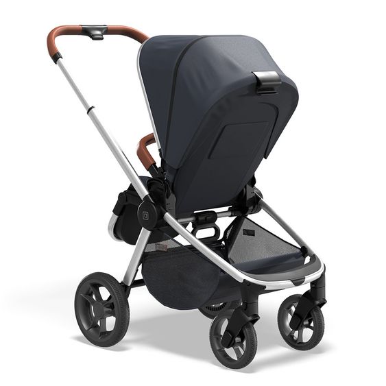 Moon Passeggino Resea Sport con maniglione regolabile in altezza, sedile sportivo convertibile - fino a 22 kg - Navy Melange