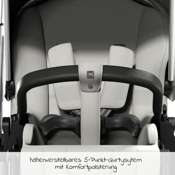 Moon Buggy & Sportwagen Resea Sport mit höhenverstellbarem Schieber, umsetzbarer Sportsitz - bis 22 kg - Shadow Melange