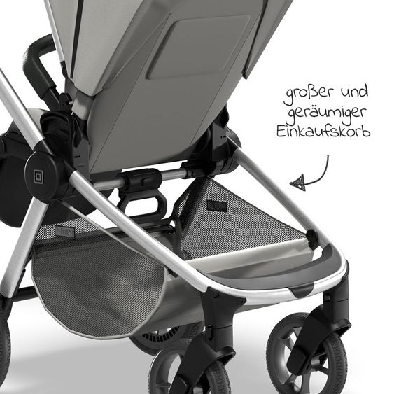 Moon Buggy & Sportwagen Resea Sport mit höhenverstellbarem Schieber, umsetzbarer Sportsitz - bis 22 kg - Shadow Melange