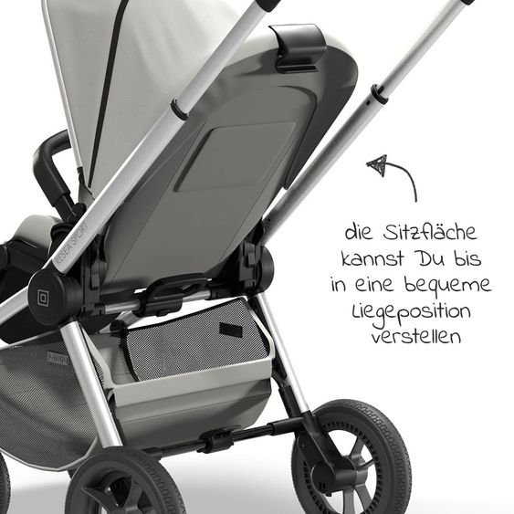 Moon Buggy & Sportwagen Resea Sport mit höhenverstellbarem Schieber, umsetzbarer Sportsitz - bis 22 kg - Shadow Melange