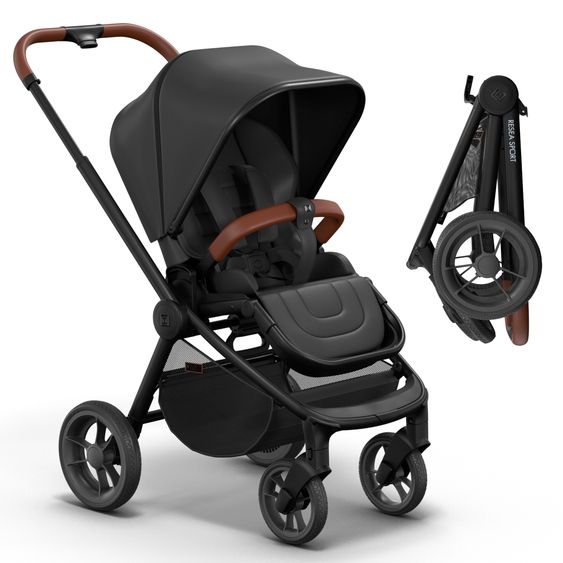 Moon Buggy & Sportwagen Resea Sport mit Umsetzer &Teleskopschieber - bis 22 kg - Black Black