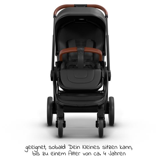 Moon Buggy & Sportwagen Resea Sport mit Umsetzer &Teleskopschieber - bis 22 kg - Black Black
