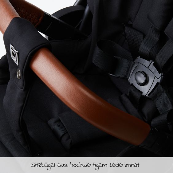 Moon Buggy & Sportwagen Resea Sport mit Umsetzer &Teleskopschieber - bis 22 kg - Black Black
