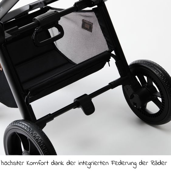 Moon Buggy & Sportwagen Resea Sport mit Umsetzer &Teleskopschieber - bis 22 kg - Black Black