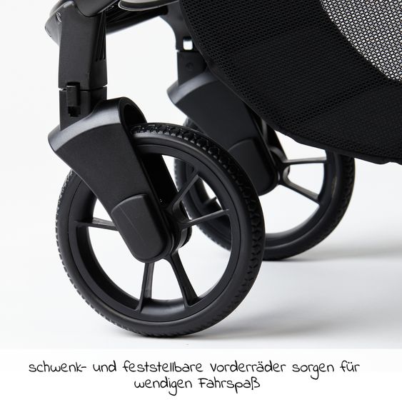 Moon Buggy & Sportwagen Resea Sport mit Umsetzer &Teleskopschieber - bis 22 kg - Black Black