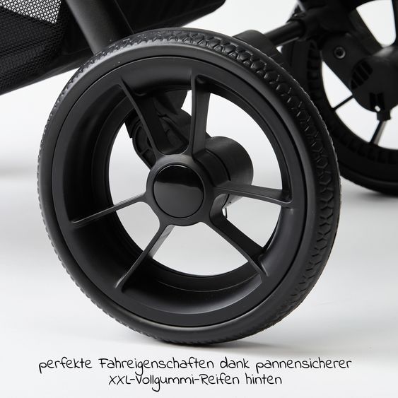 Moon Buggy & Sportwagen Resea Sport mit Umsetzer &Teleskopschieber - bis 22 kg - Black Black