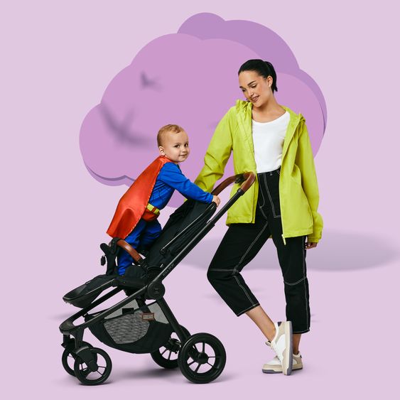 Moon Buggy & Sportwagen Resea Sport mit Umsetzer &Teleskopschieber - bis 22 kg - Black Black