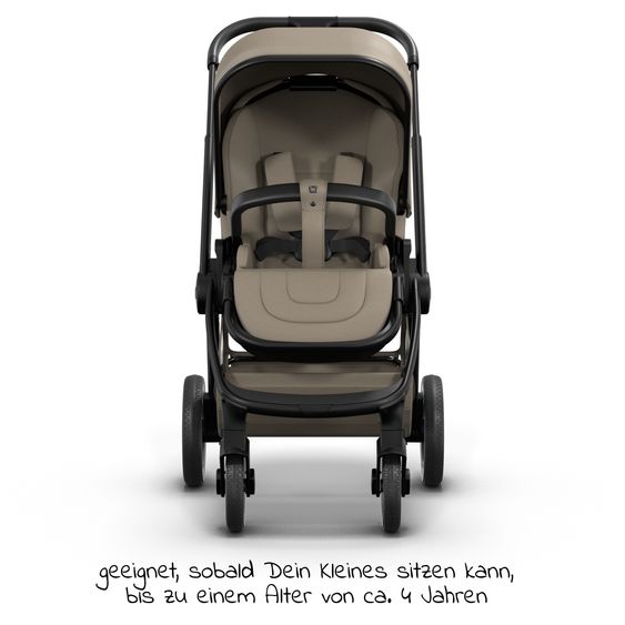 Moon Buggy & Sportwagen Resea Sport mit Umsetzer &Teleskopschieber - bis 22 kg - Mud Black