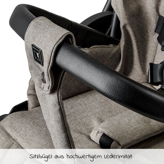 Moon Buggy & Sportwagen Resea Sport mit Umsetzer &Teleskopschieber - bis 22 kg - Mud Black