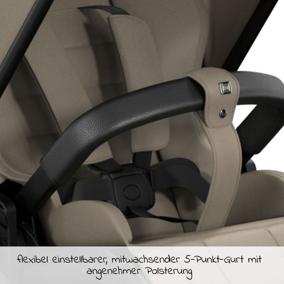 Moon Buggy & Sportwagen Resea Sport mit Umsetzer &Teleskopschieber - bis 22 kg - Mud Black