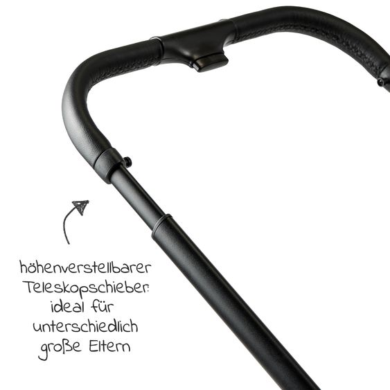 Moon Buggy & Sportwagen Resea Sport mit Umsetzer &Teleskopschieber - bis 22 kg - Mud Black