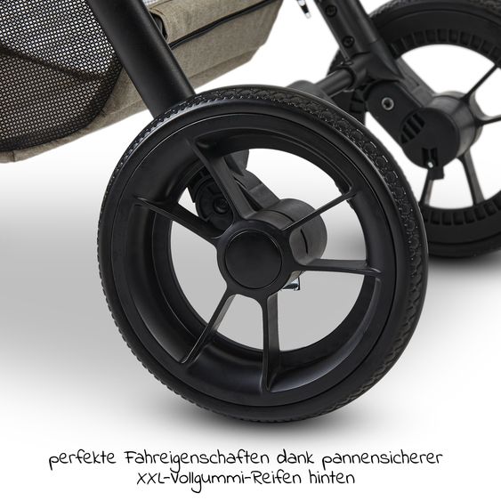 Moon Buggy & Sportwagen Resea Sport mit Umsetzer &Teleskopschieber - bis 22 kg - Mud Black
