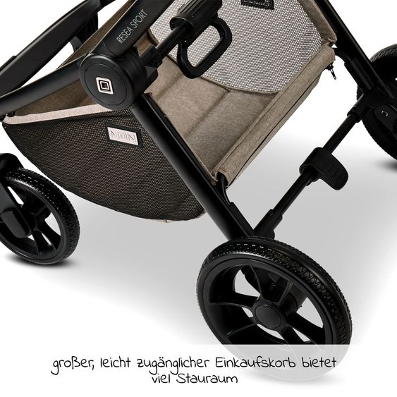 Moon Buggy & Sportwagen Resea Sport mit Umsetzer &Teleskopschieber - bis 22 kg - Mud Black