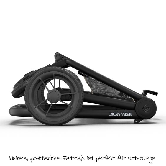 Moon Buggy & Sportwagen Resea Sport mit Umsetzer &Teleskopschieber - bis 22 kg - Mud Black