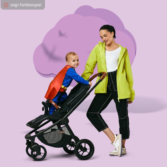 Moon Buggy & Sportwagen Resea Sport mit Umsetzer &Teleskopschieber - bis 22 kg - Mud Black