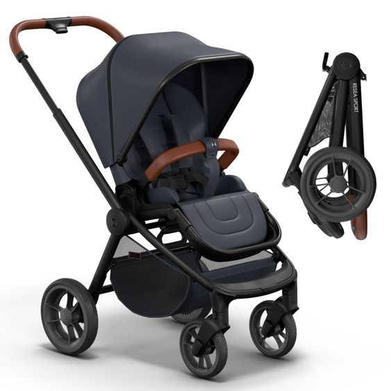 Moon Buggy & Sportwagen Resea Sport mit Umsetzer &Teleskopschieber - bis 22 kg - Navy Black