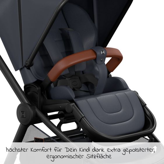 Moon Buggy & Sportwagen Resea Sport mit Umsetzer &Teleskopschieber - bis 22 kg - Navy Black