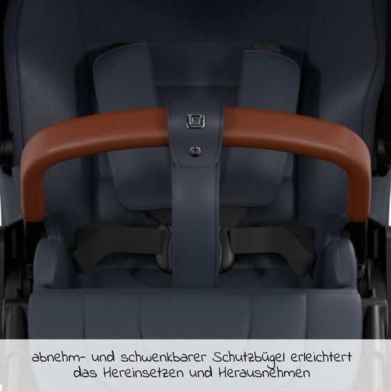 Moon Buggy & Sportwagen Resea Sport mit Umsetzer &Teleskopschieber - bis 22 kg - Navy Black