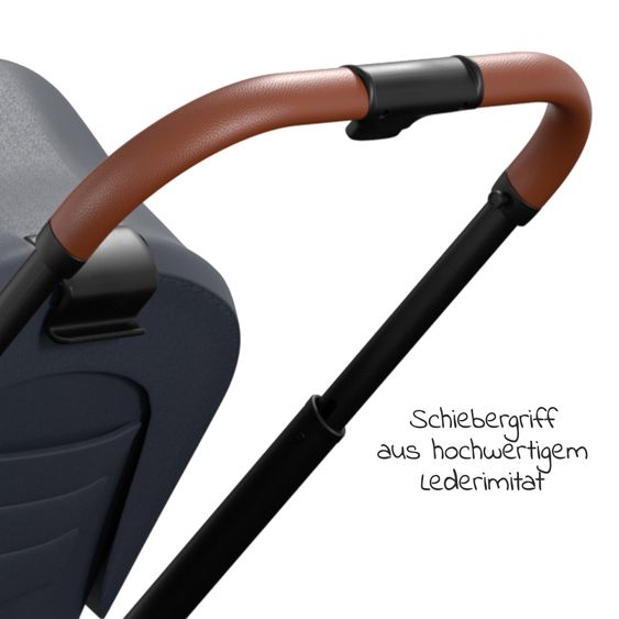 Moon Buggy & Sportwagen Resea Sport mit Umsetzer &Teleskopschieber - bis 22 kg - Navy Black
