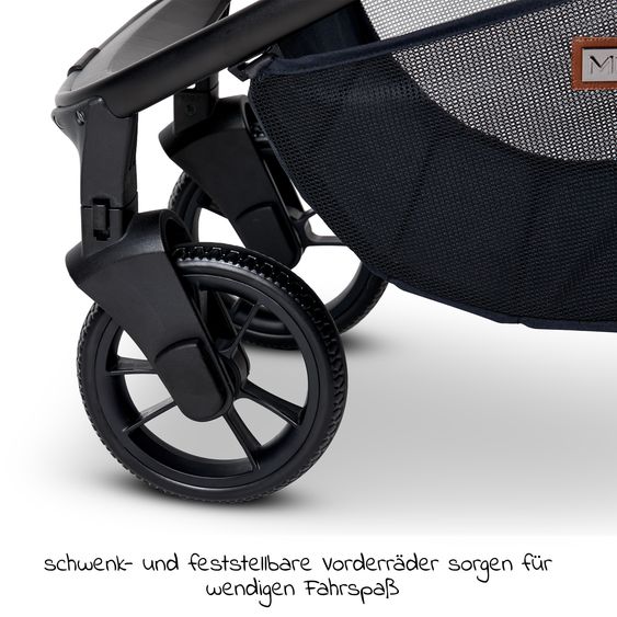 Moon Buggy & Sportwagen Resea Sport mit Umsetzer &Teleskopschieber - bis 22 kg - Navy Black
